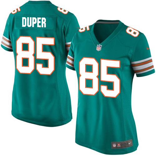 Women's Elite Mark Duper Nike Jersey Aqua Green Alternate - #85 NFL Miami Dolphins